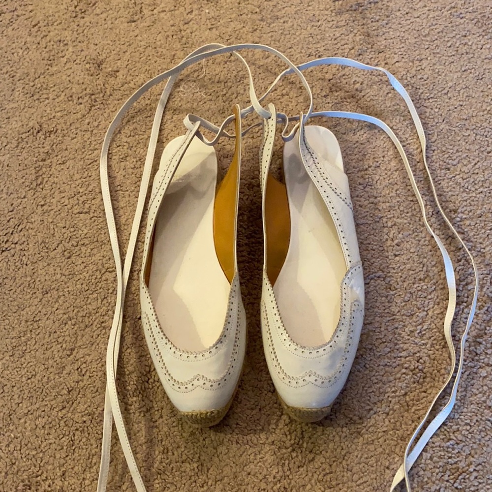 Authentic Hermès Ankle Tie Espadrilles